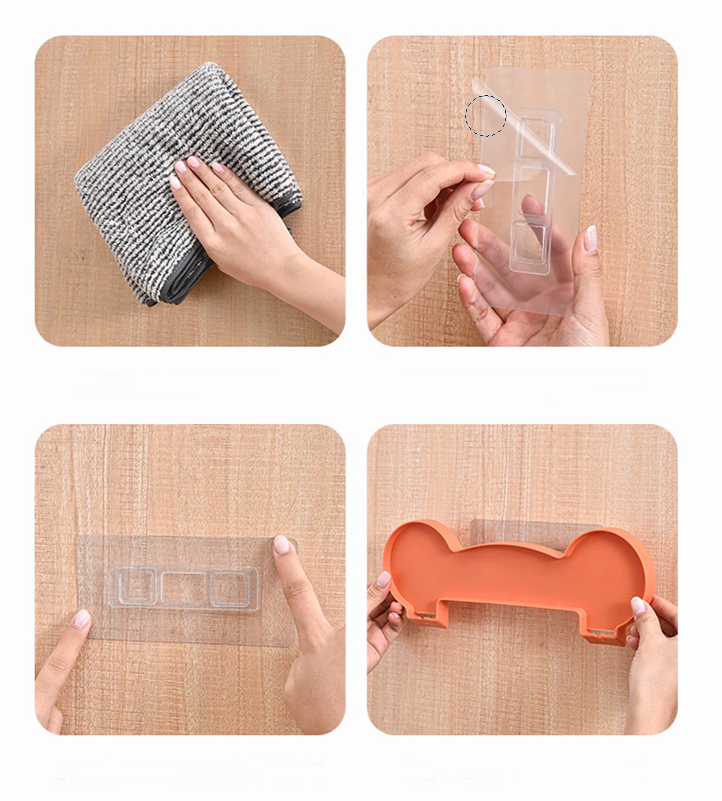Sikunuo | Self-Adhesive Stackable Wall Cloth Organizer Shelf