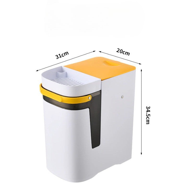 Sikunuo | 2in1 Dry & Wet Storage Easy Trash Can