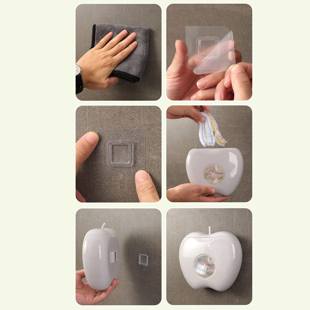 Sikunuo | Apple Shaped Wall Mounted Disposable Plastic Wrap Container