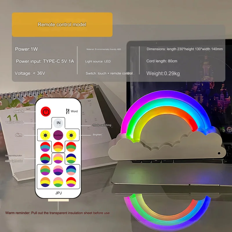 Sikunuo | Dreamy Rainbow 3D LED Night Lamp
