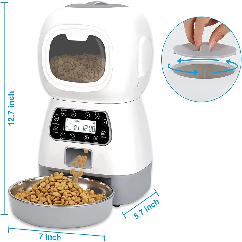 Sikunuo | 2-Way Splitter Automatic Smart Pet Feeding Station