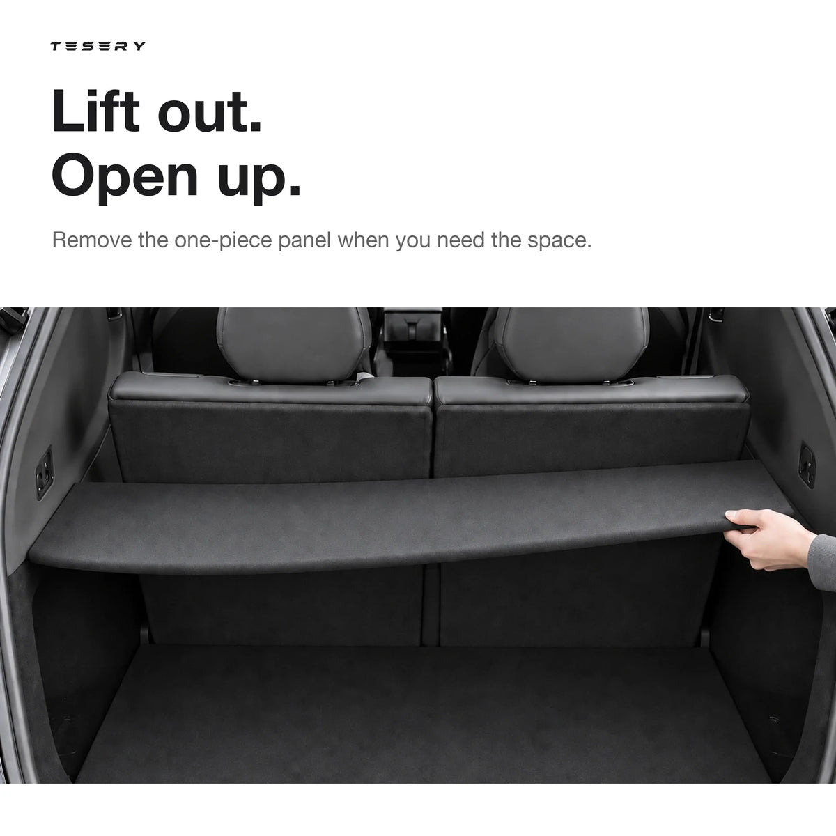 Rigid Trunk Cargo Cover for Tesla Model YL 6-Seater 2026+