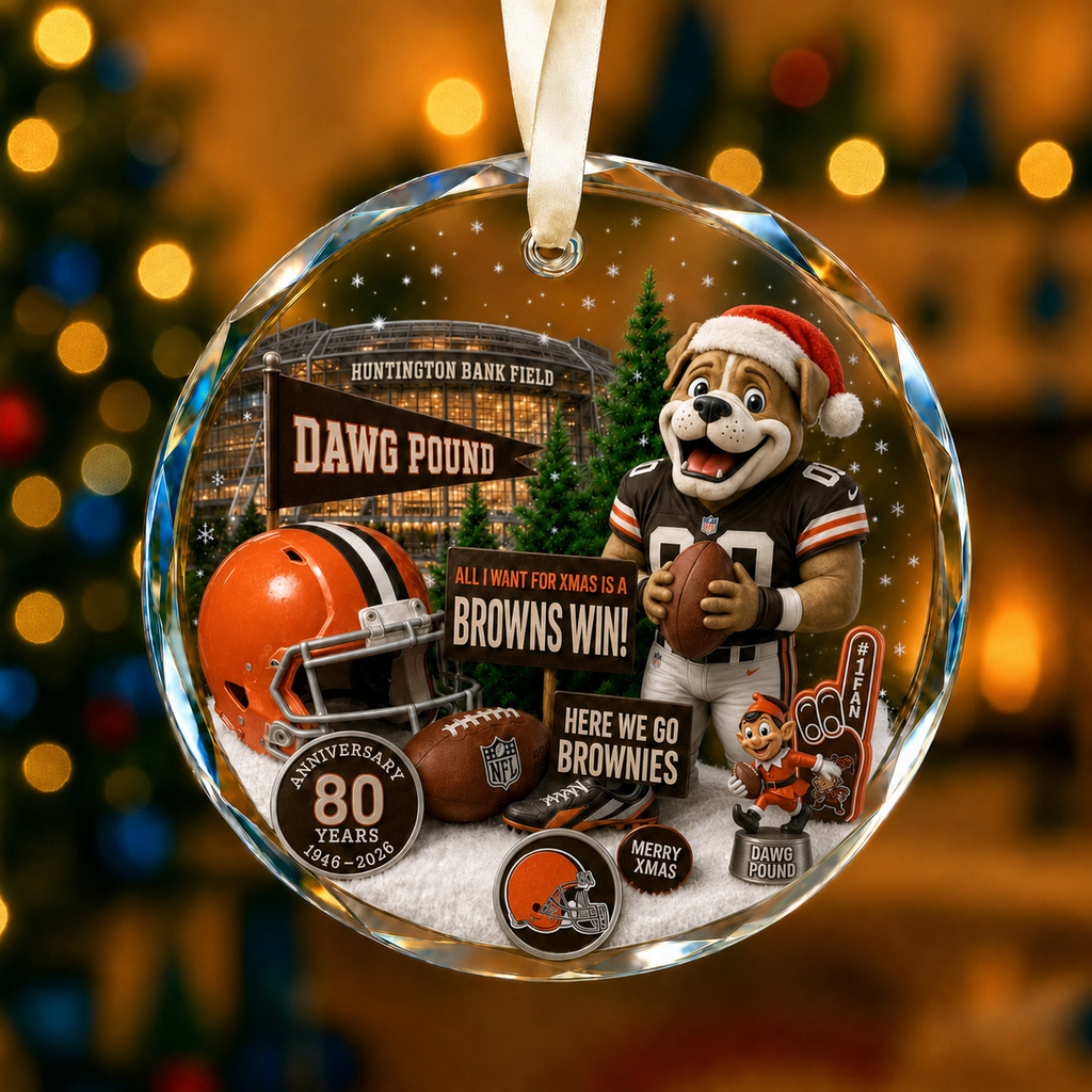 Football Team Acrylic Christmas Ornament
