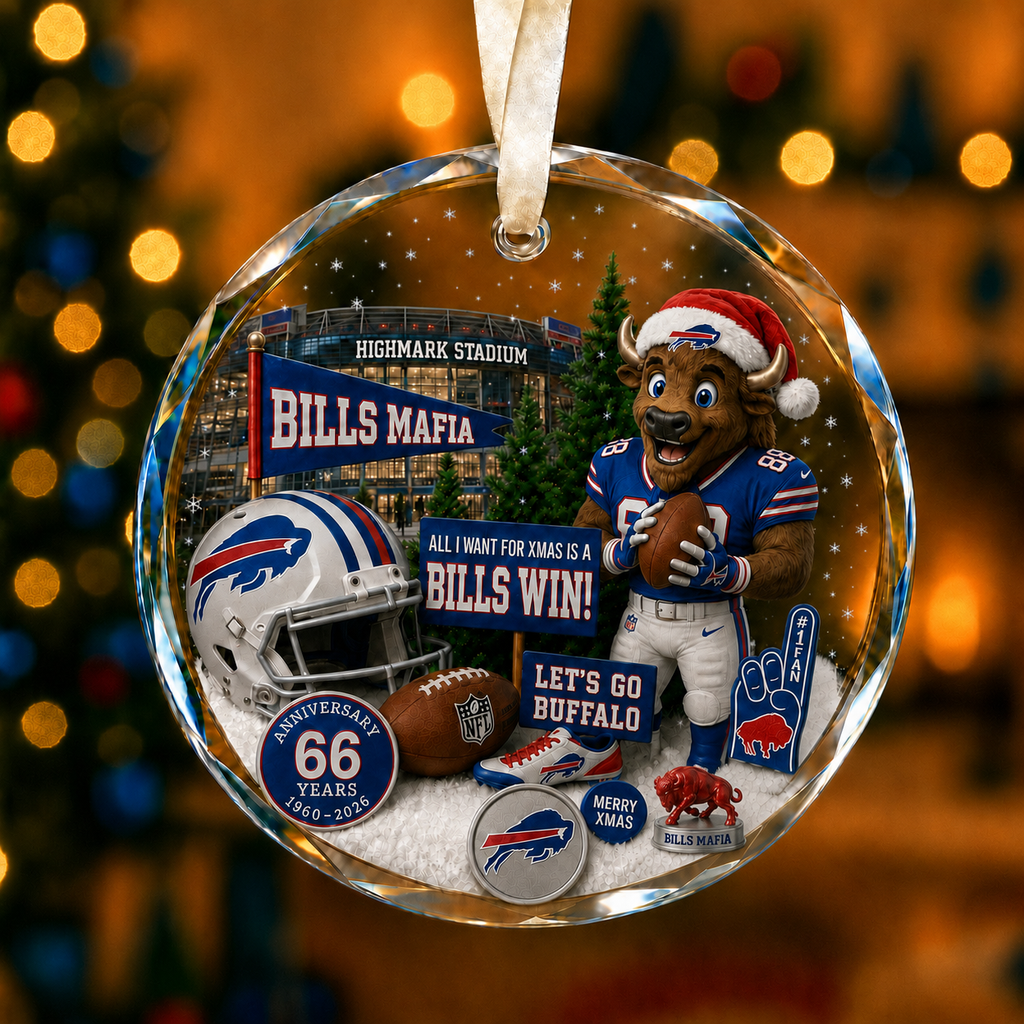 Football Team Acrylic Christmas Ornament