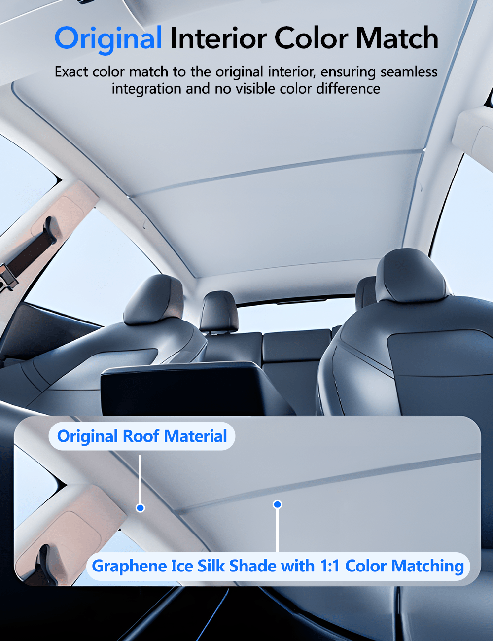 Glass Roof Sunshade for Tesla Model Y | Sikunuo