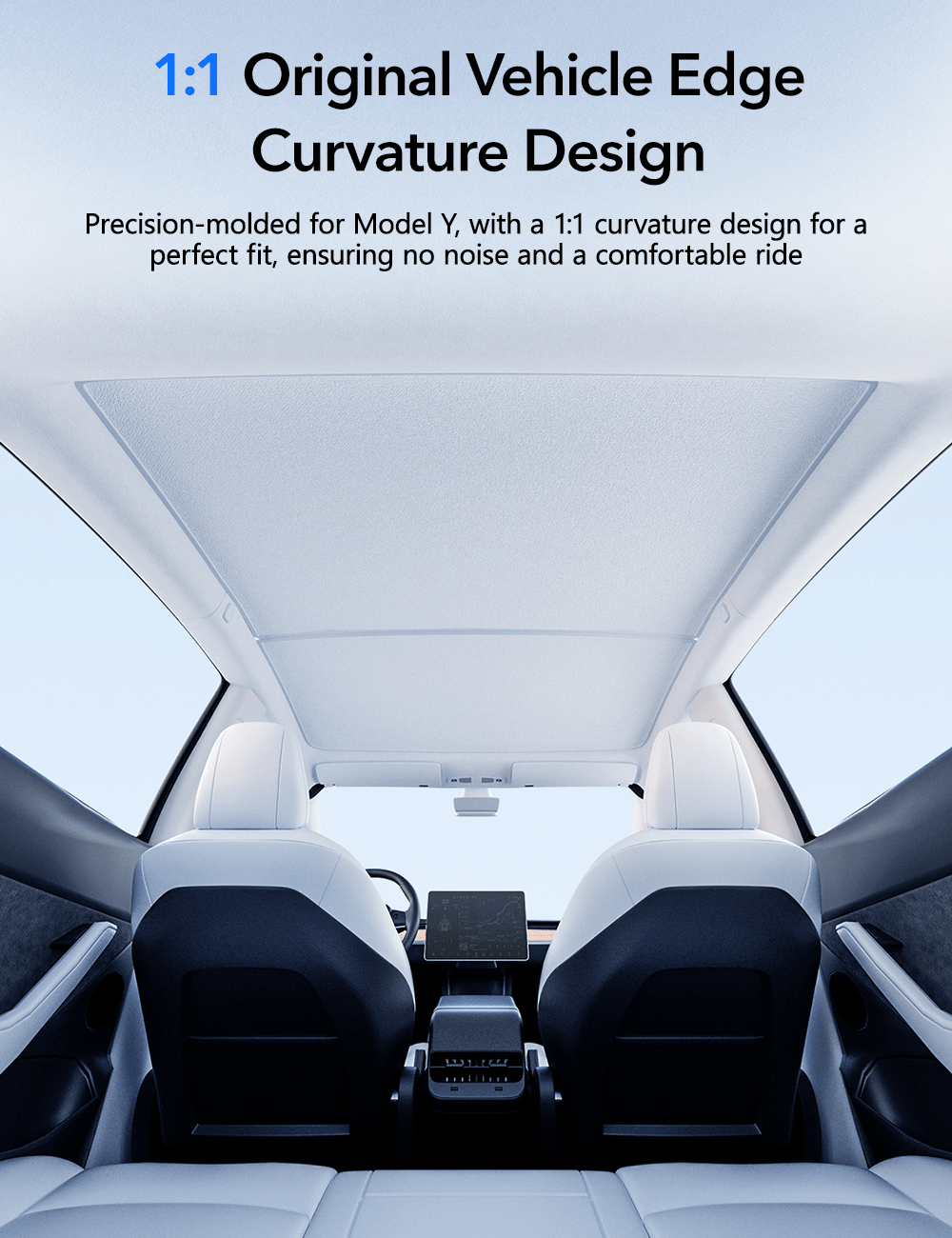 Glass Roof Sunshade for Tesla Model Y | Sikunuo