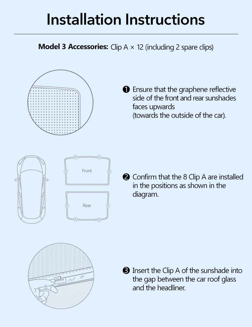 Glass Roof Sunshade for Tesla Model Y | Sikunuo