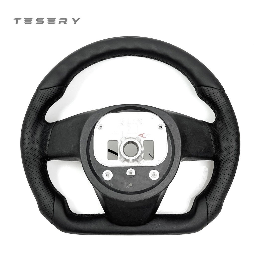Sikunuo Touch Horn Round Steering Wheel Replacement for Tesla Model S / X 2021-2023