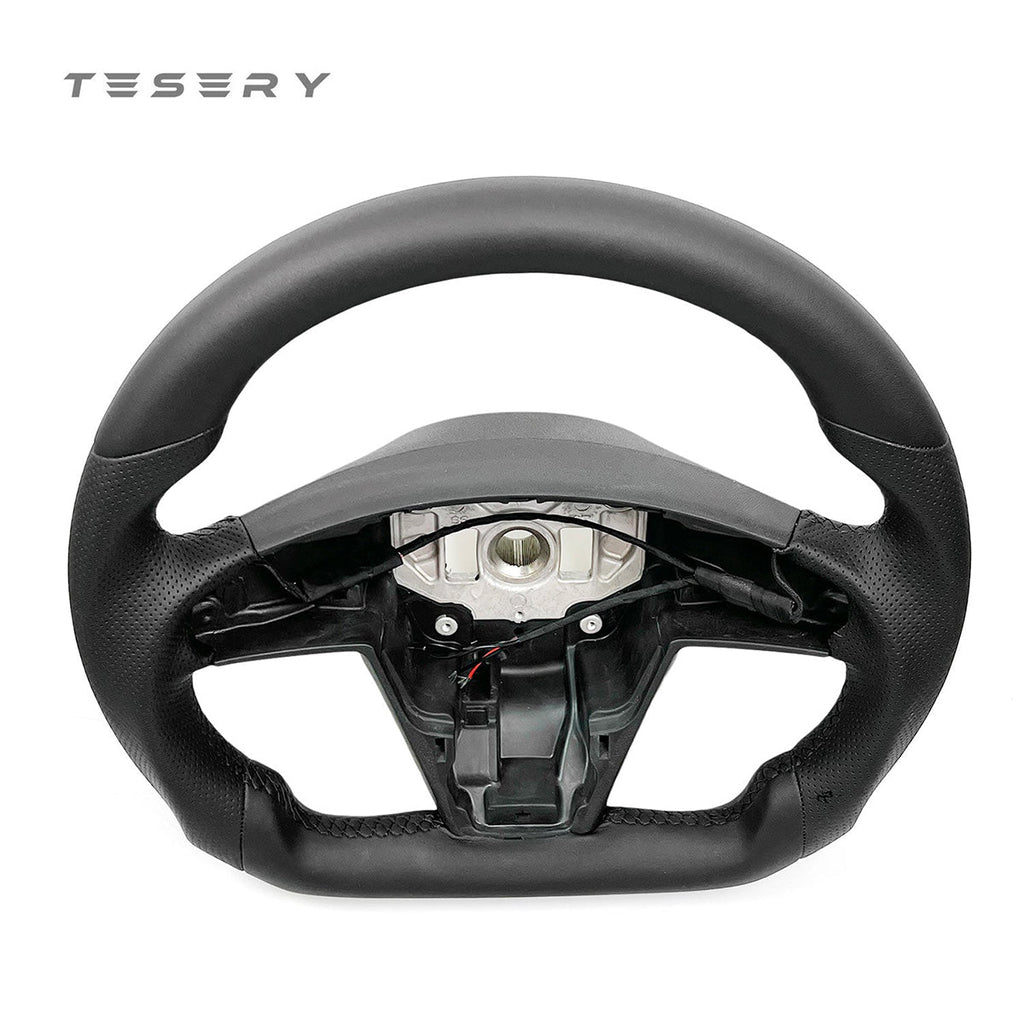 Sikunuo Touch Horn Round Steering Wheel Replacement for Tesla Model S / X 2021-2023