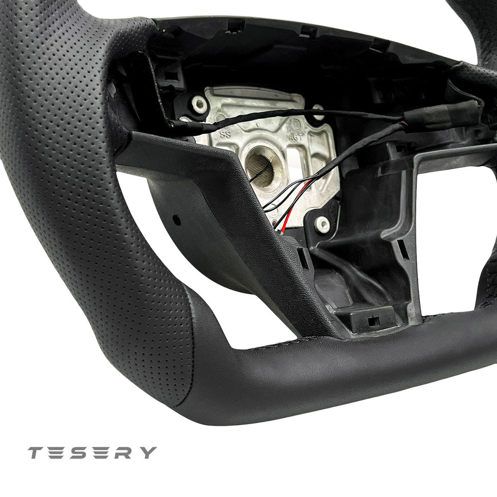Sikunuo Touch Horn Round Steering Wheel Replacement for Tesla Model S / X 2021-2023
