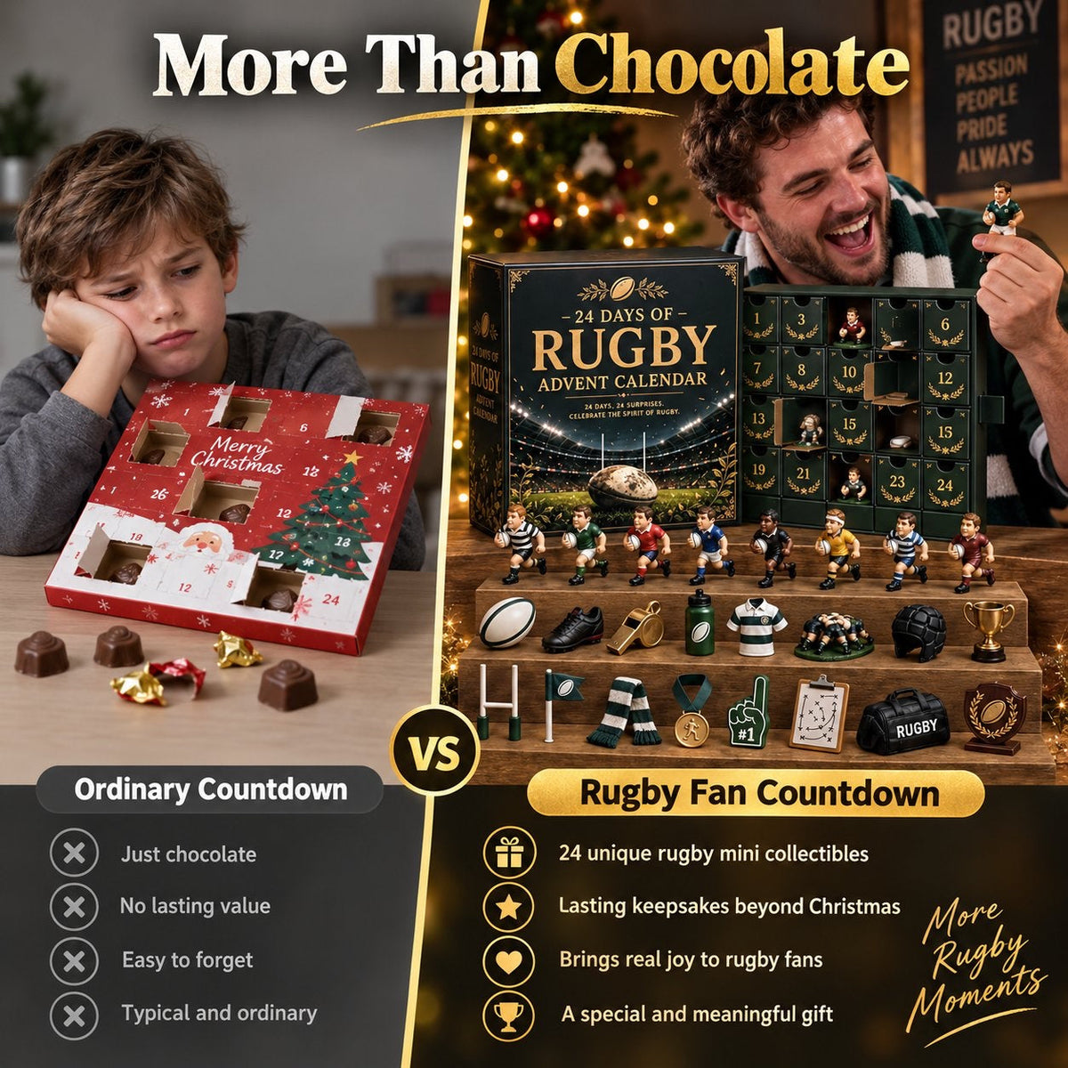 Rugby Advent Calendar 2026 - 24 Rugby Miniatures and Surprises