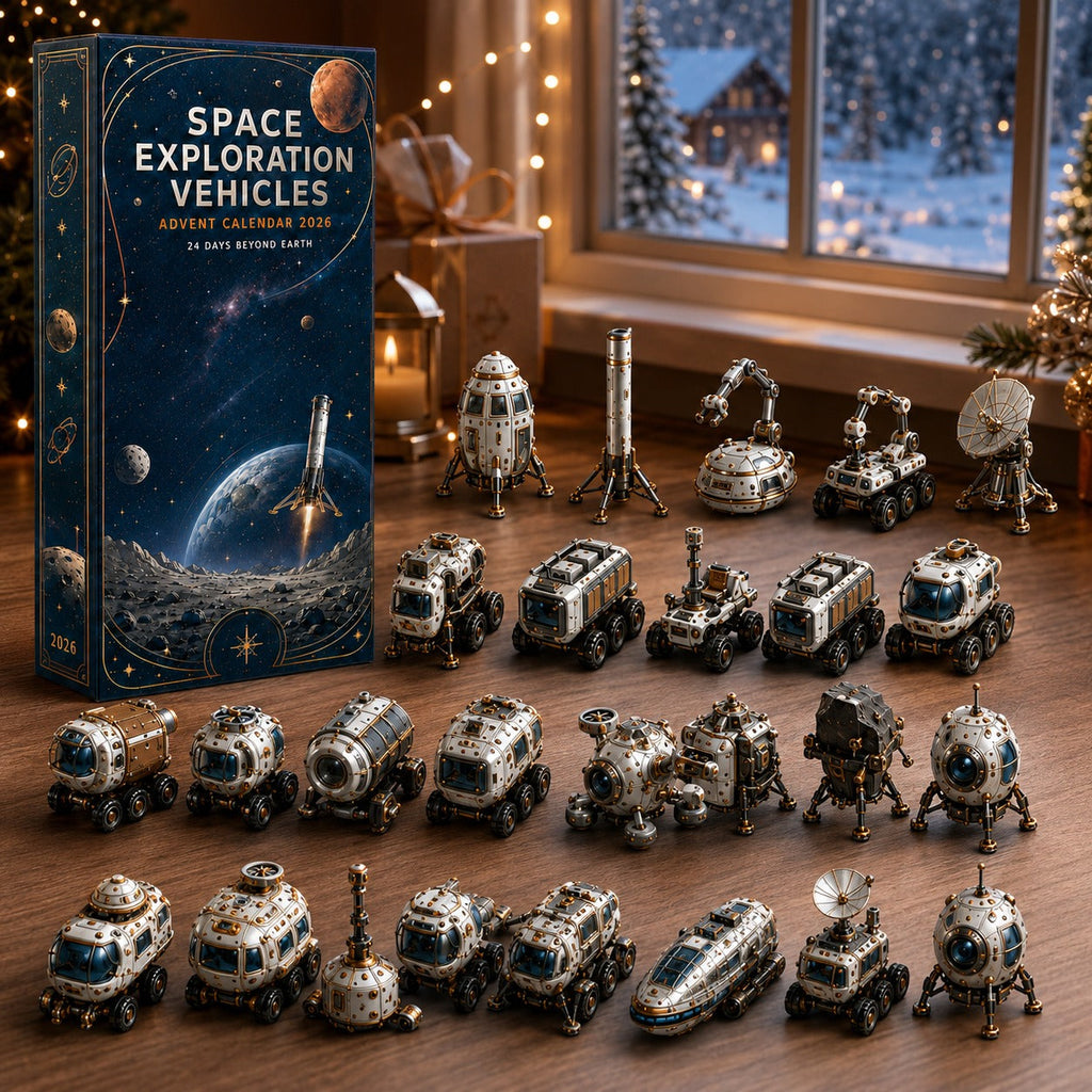 Space Exploration Advent Calendar 2026 - 24 Miniature Rockets and Rovers
