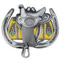 Saddle Horseshoe Western Belt Buckle