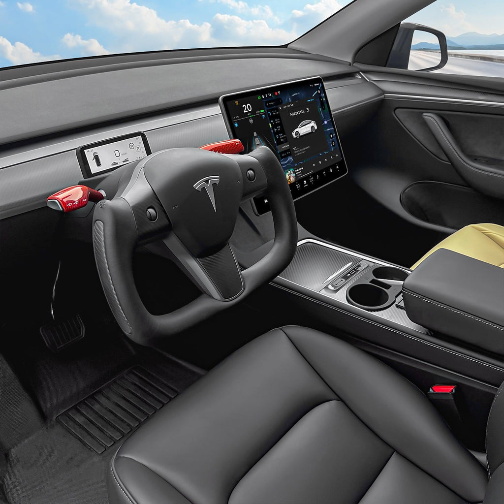 Sikunuo Yoke Carbon Fiber Steering Wheel for Tesla Model 3 / Y【Style 34】