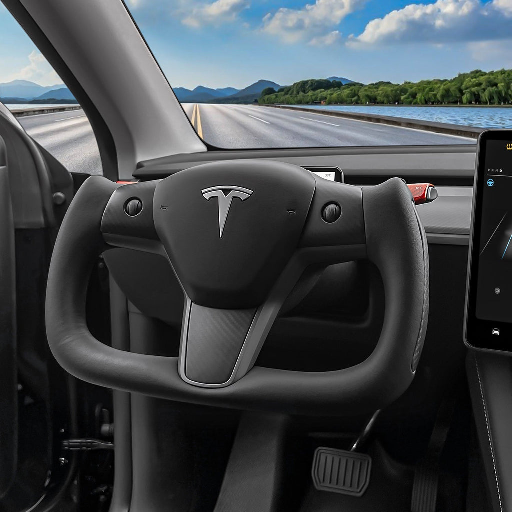 Sikunuo Yoke Carbon Fiber Steering Wheel for Tesla Model 3 / Y【Style 34】