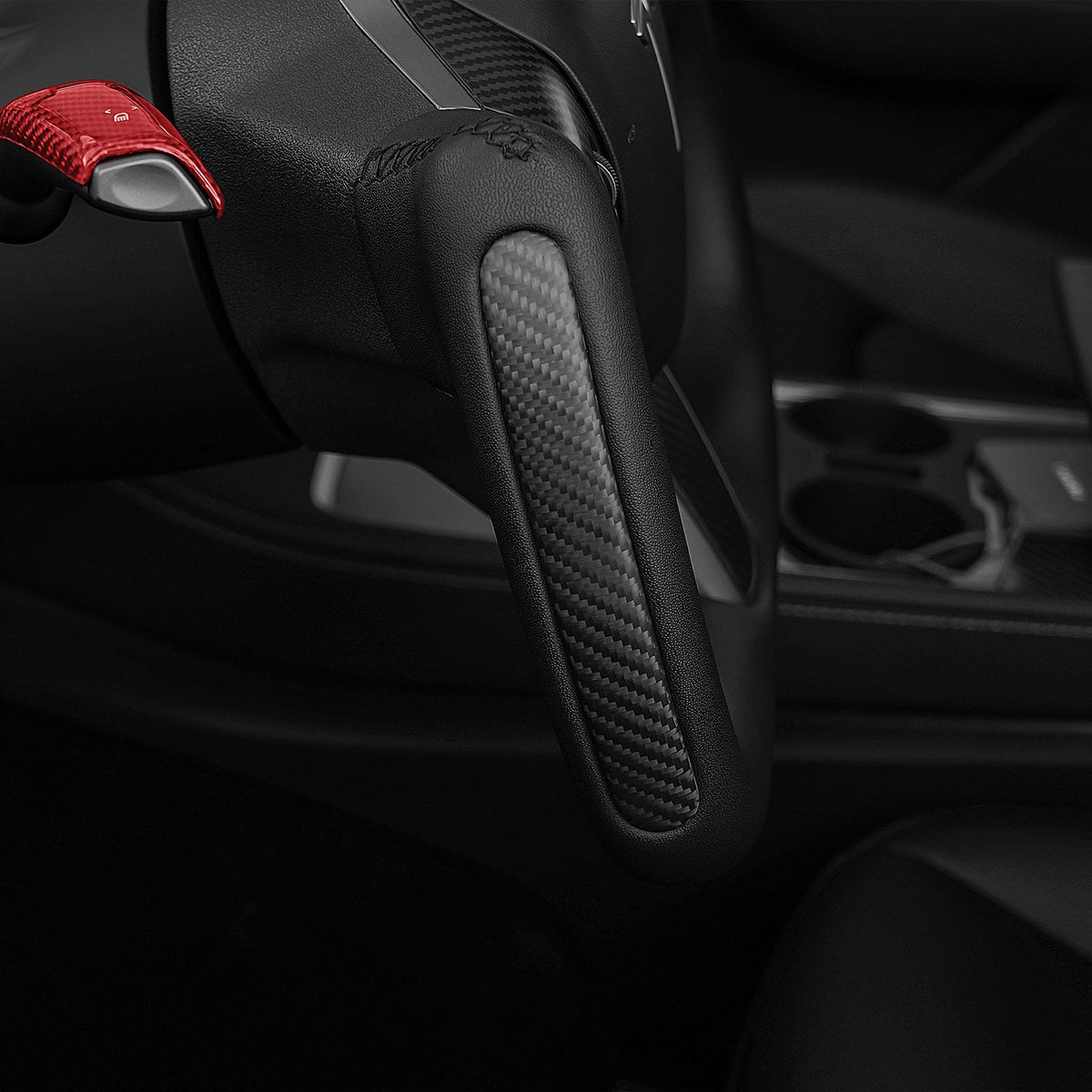 Sikunuo Yoke Carbon Fiber Steering Wheel for Tesla Model 3 / Y【Style 34】