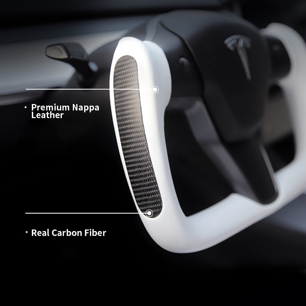 Sikunuo Yoke Carbon Fiber Steering Wheel for Model 3 / Y【Style 37】