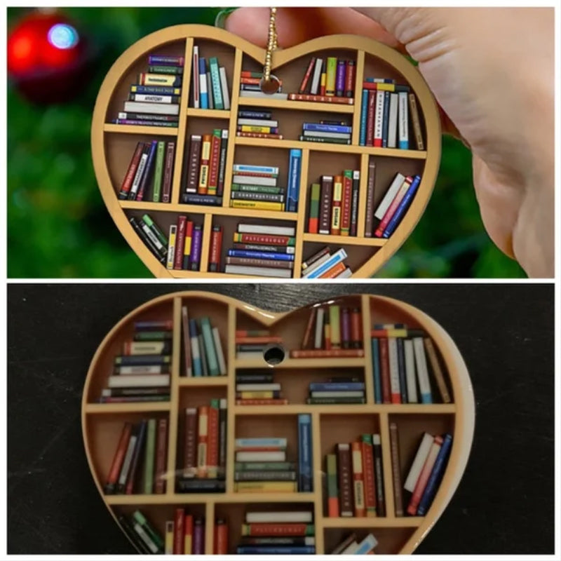 Cute Heart-Shaped Bookshelf Decoration