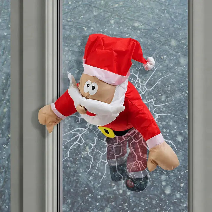 Cheerful Christmas Window Figure ClausKlap – Moving Sound-Activated Decoration