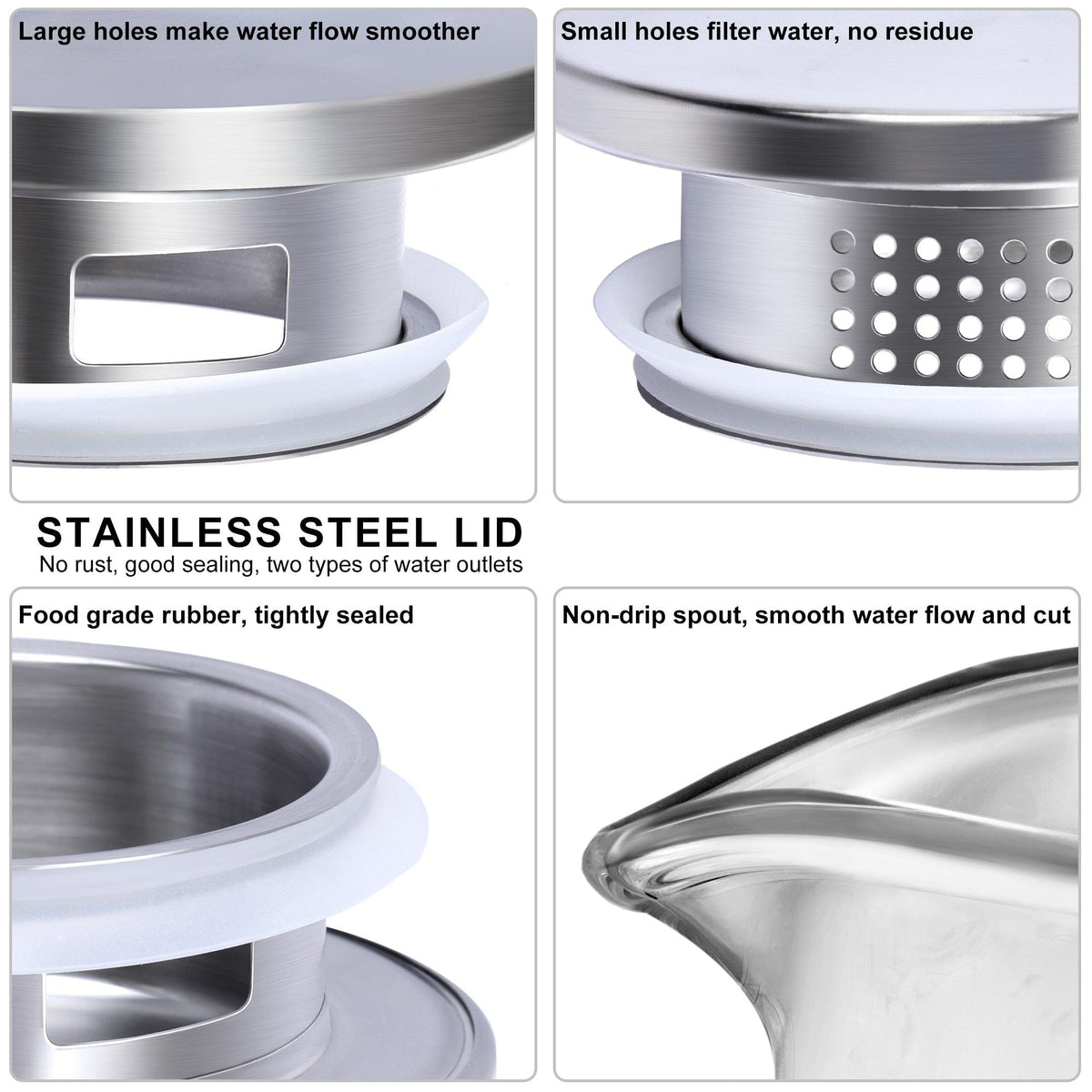 Cylindrical heat-resistant glass jug