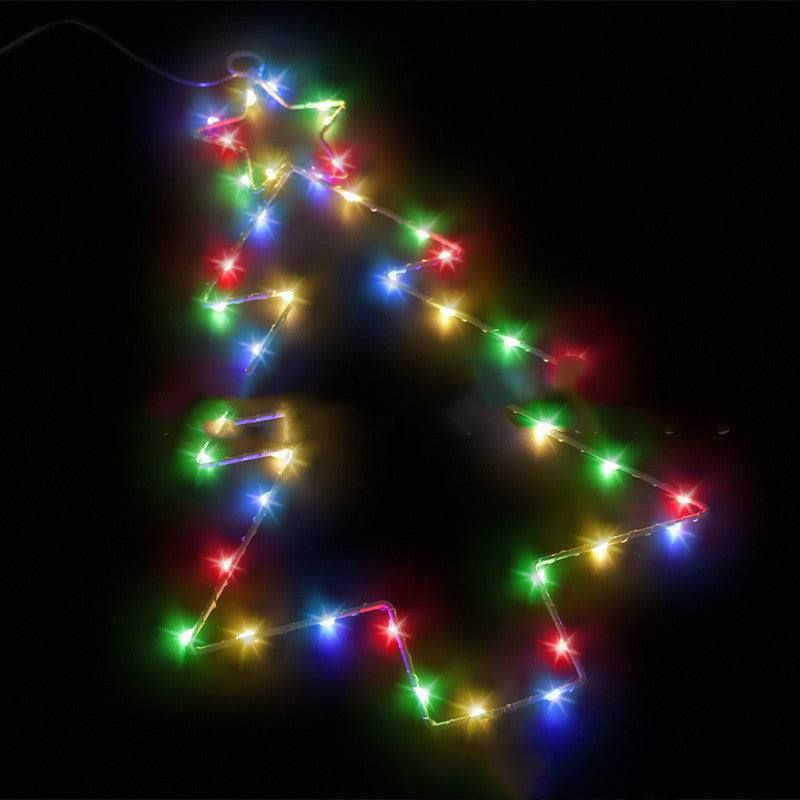 Wrought Iron Christmas Tree Shaped Hanging Window Ornament