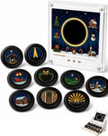 Christmas Magnetic Music Player Set Mini Retro Vinyl Record Fridge Magnet