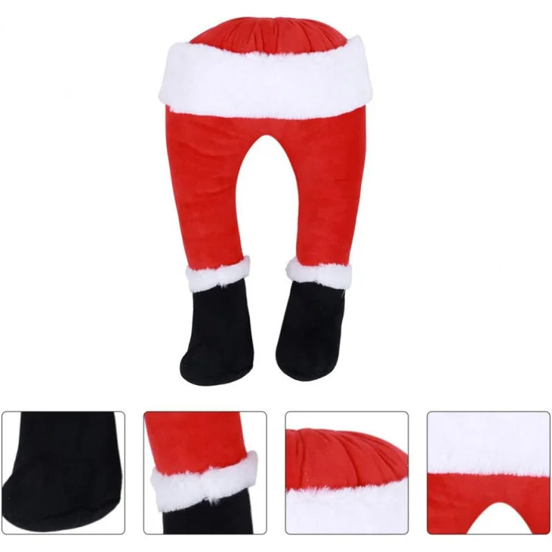 Christmas decoration Santa legs | Funny Santa leg decoration | Fabric figure to hang