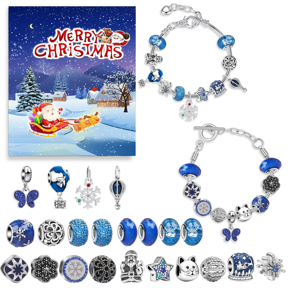 JoyCraft Adventskalender Giftbox 2025 – 24-daagse DIY kalender voor meisjes met sneeuwman & kerstman