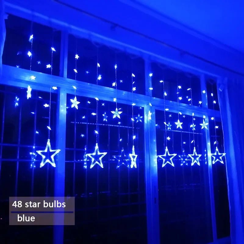 LED star light chain for cozy Christmas evenings