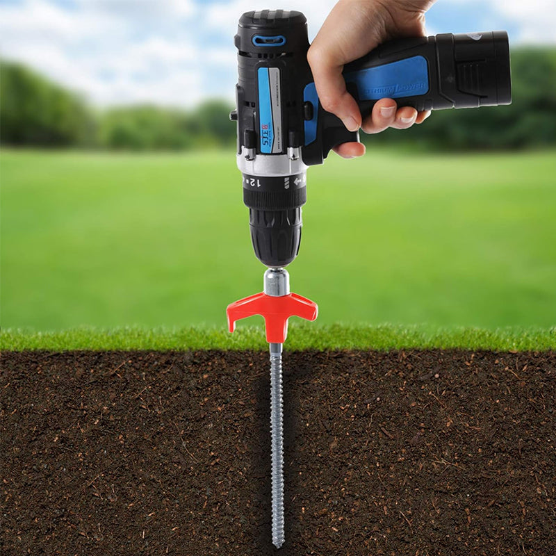 Rotatable tent pegs with thread