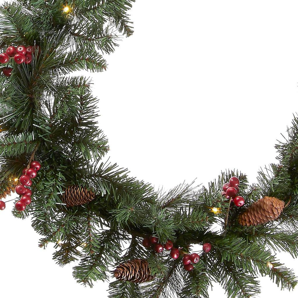 Christmas Garland with Lights - FrostGlow