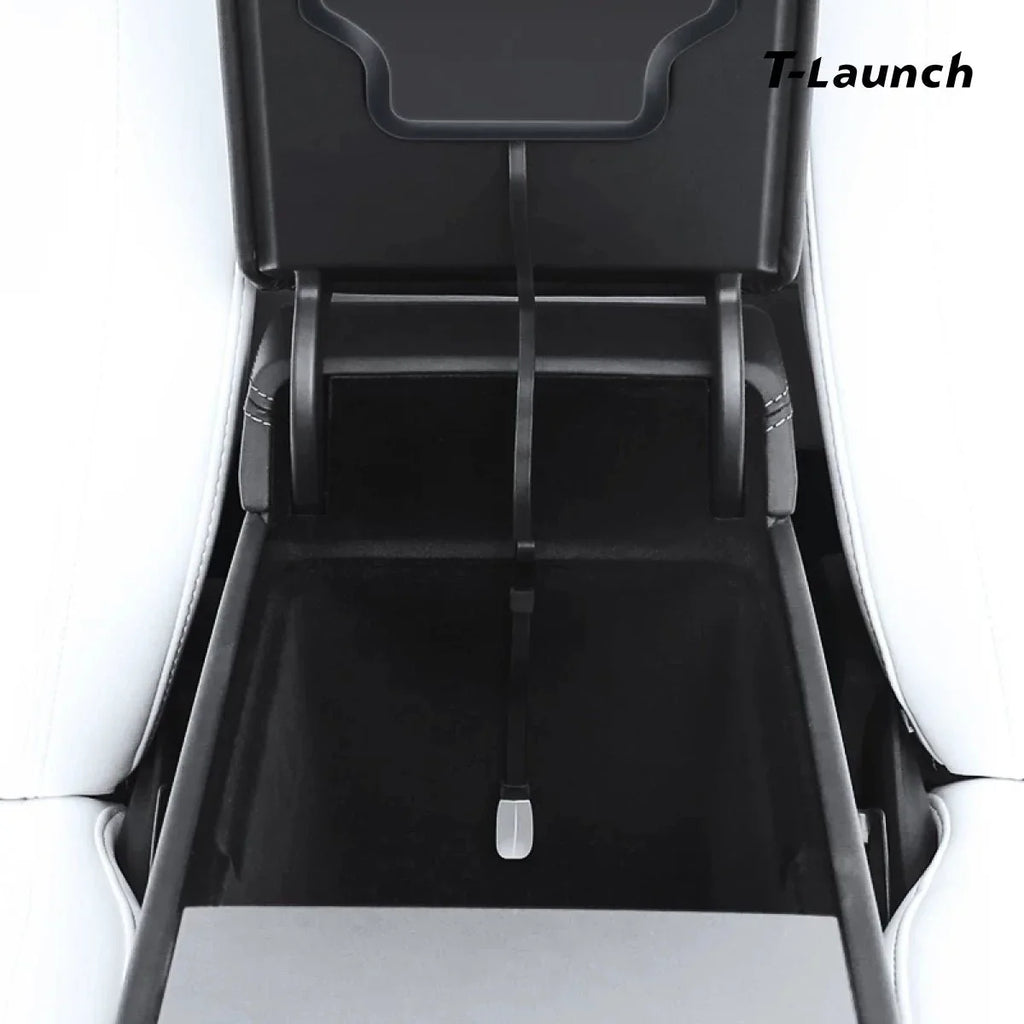 Armrest Retractable Charging Hub with Dual Cables for Tesla Model 3 2024+ / Model Y 2025+