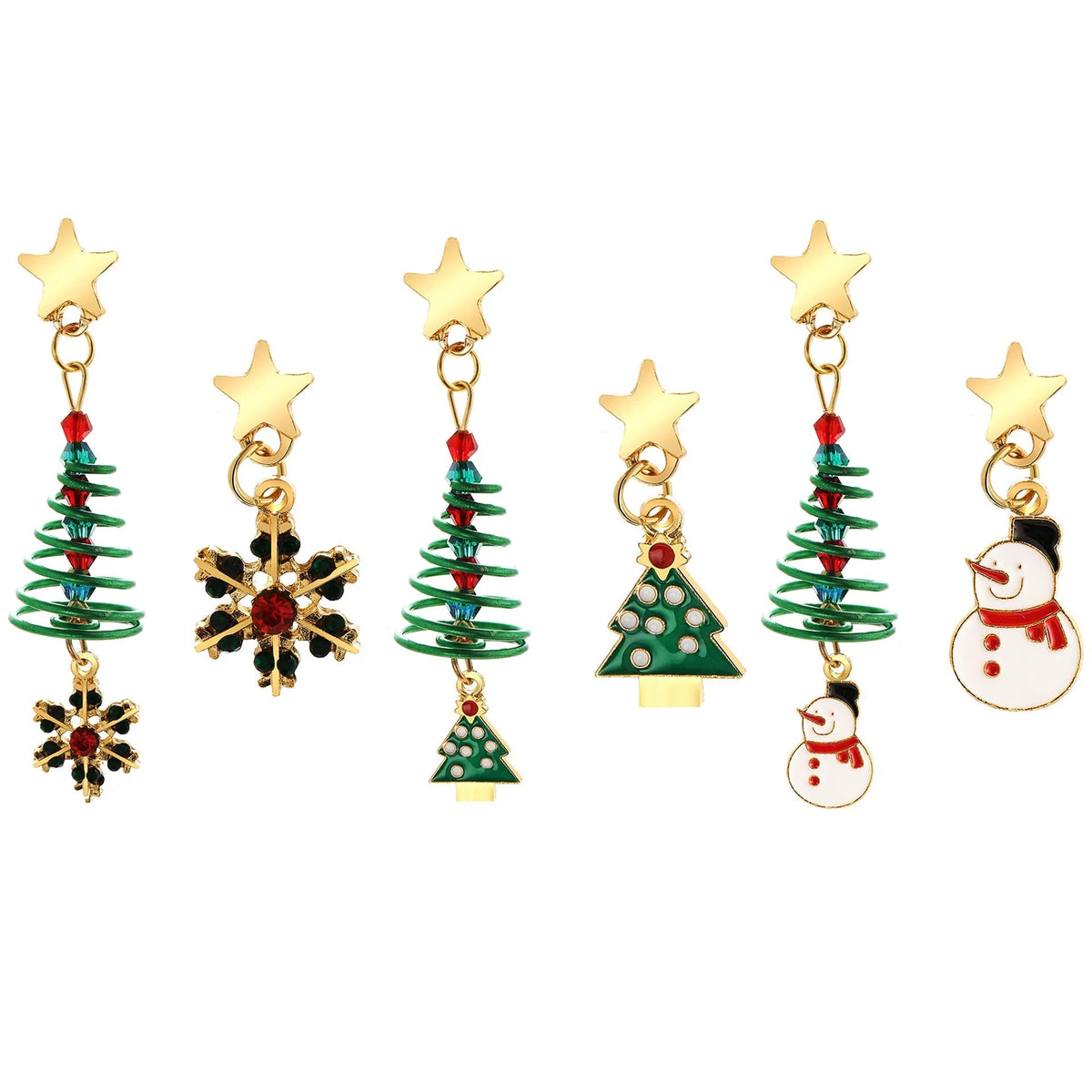 Bellora Kerst Oorbellen – Goudrode Belvormige Oorbellen, Lichtgewicht & Feestelijke Sieraden voor Vrouwen en Meisjes