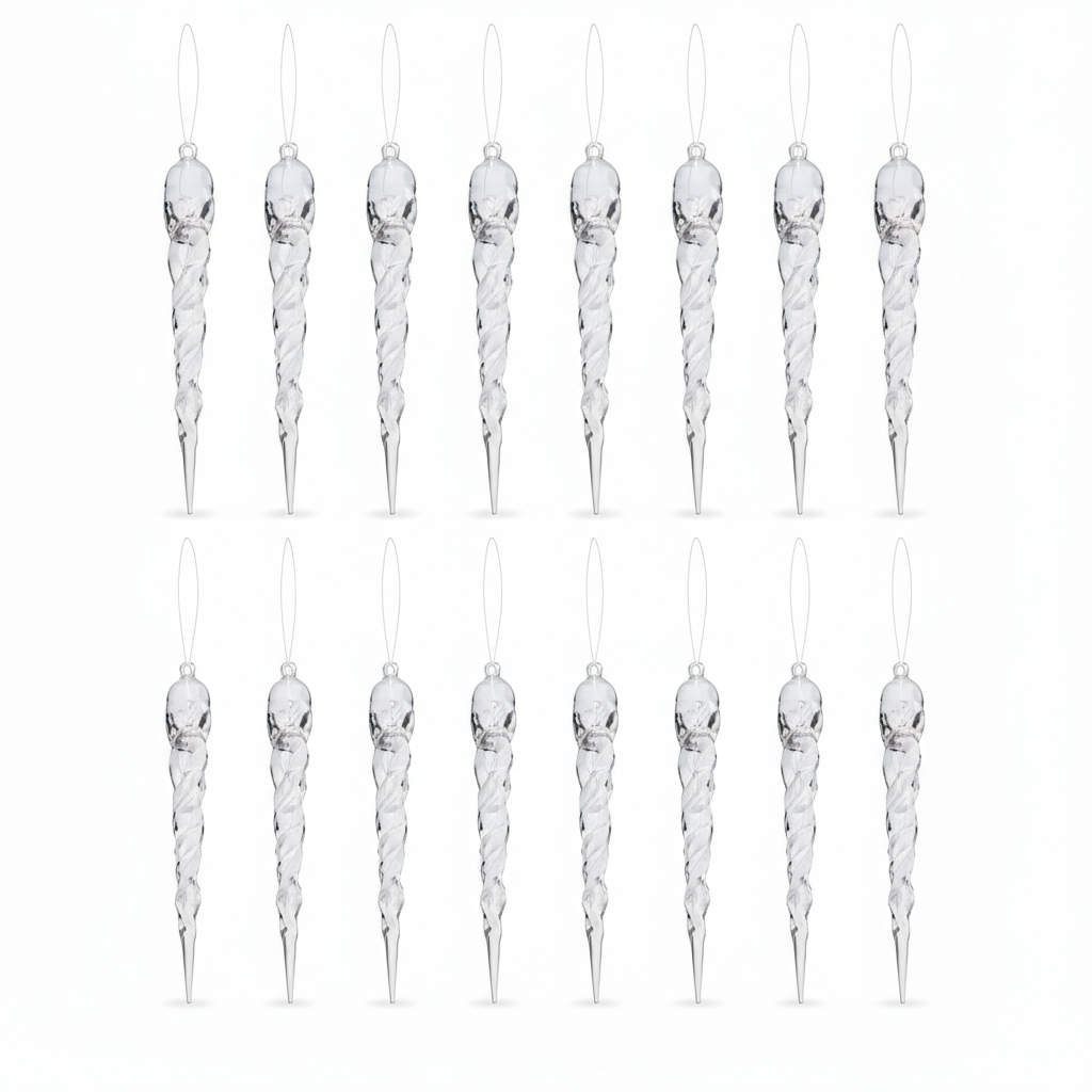 Crystal Icicle Pendant | Elegant Christmas Decoration for Windows