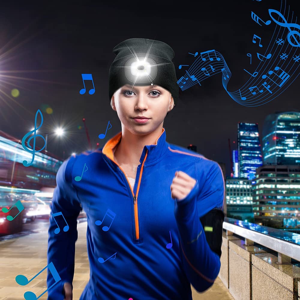 Bluetooth Beanie Hat Light Wireless Headphones
