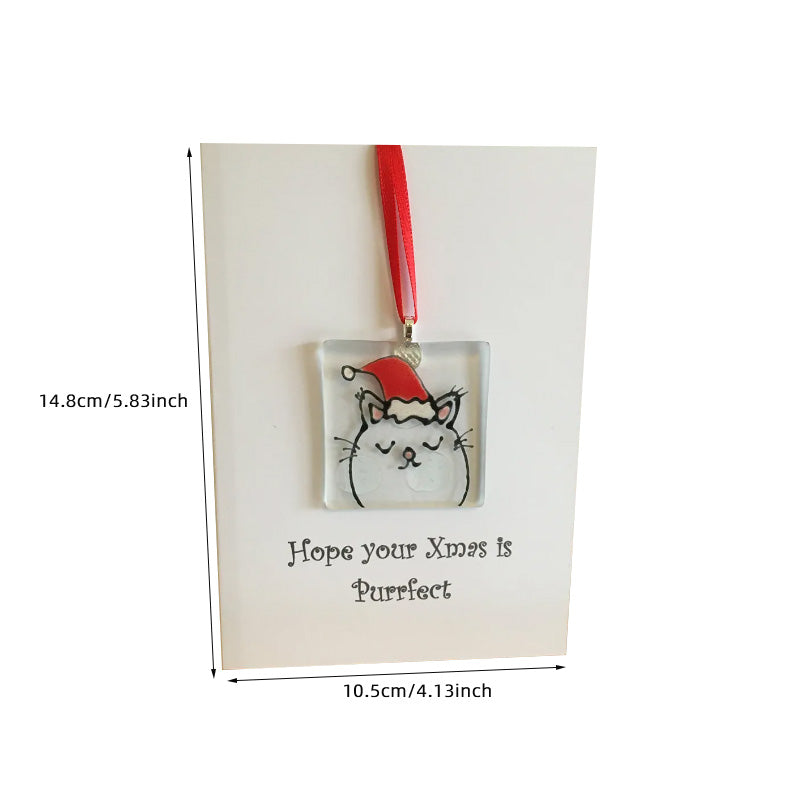 Handmade Christmas card ornaments