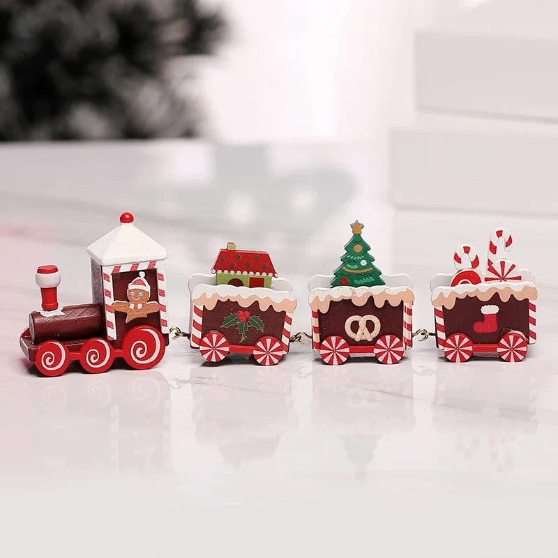 Kerst Trein Decoratie – Houten of Plastic Kersttrein voor een Feestelijke Sfeer