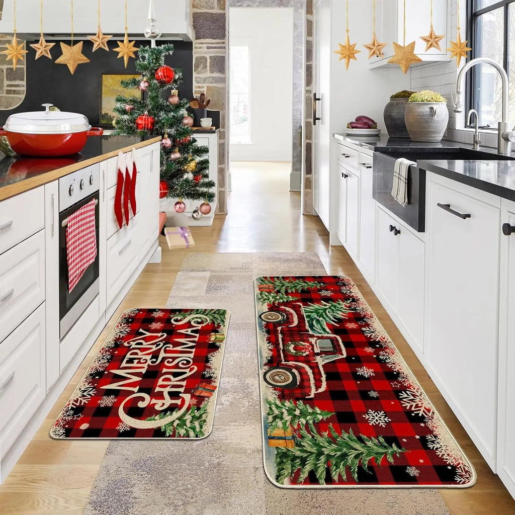 Vloermat met Kerstthema – Gingerbread Man Ontwerp voor Keuken of Voordeur