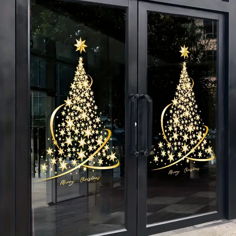 Christmas tree window sticker