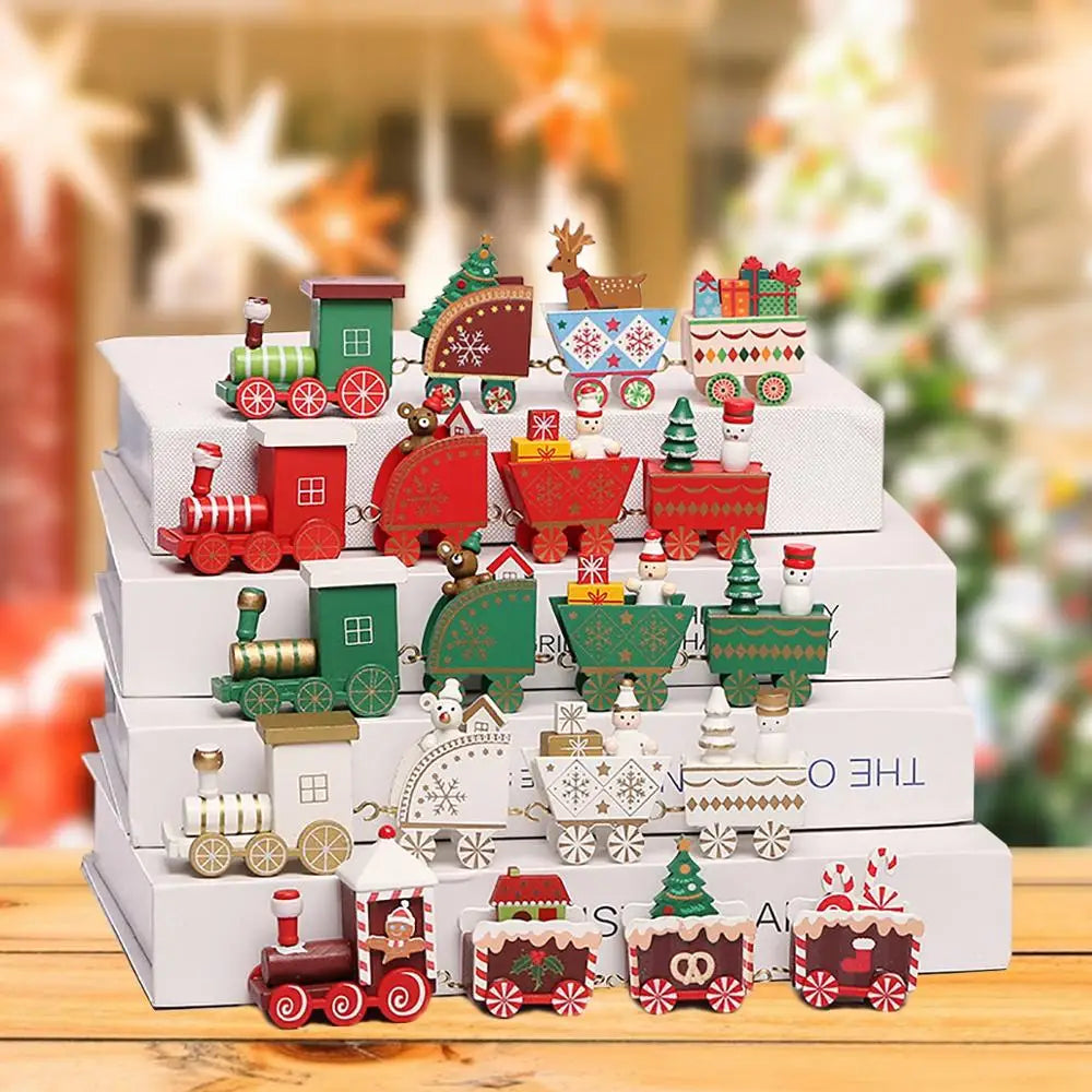 Kerst Trein Decoratie – Houten of Plastic Kersttrein voor een Feestelijke Sfeer