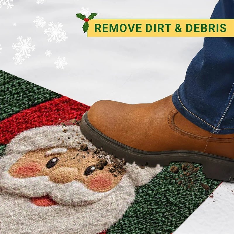 Decorative Christmas Doormat with Cheerful Christmas Design