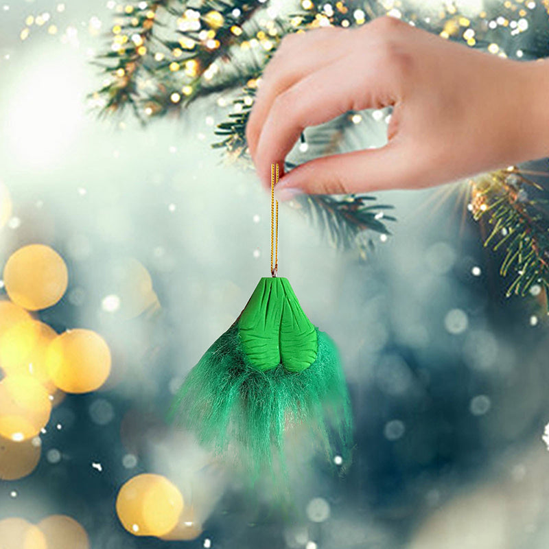 Hairy Grinchy Ball Christmas Ornament
