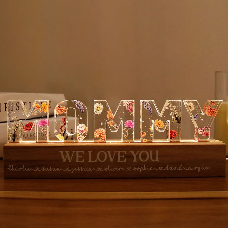 Custom Flower Printed LED Night Light