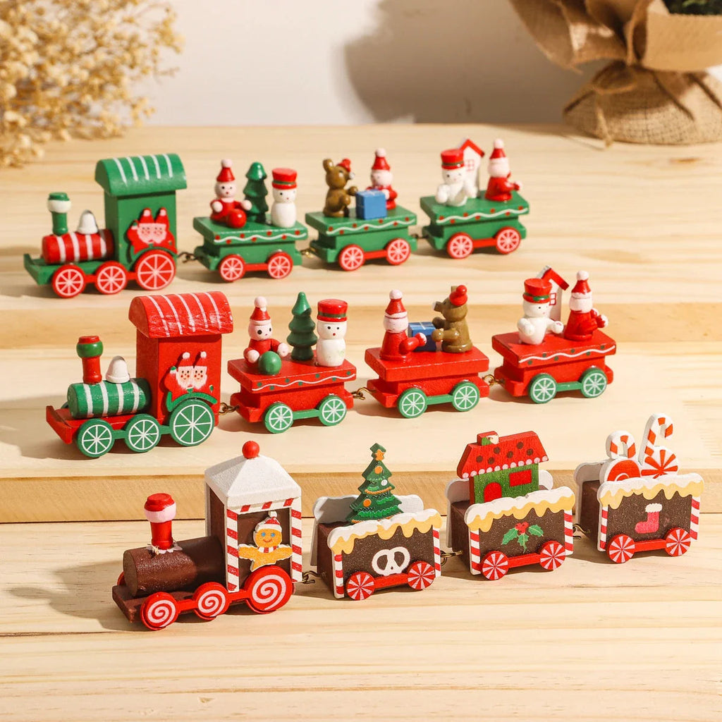 Kerst Trein Decoratie – Houten of Plastic Kersttrein voor een Feestelijke Sfeer