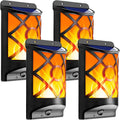 Solar-Torch FlammaLuce | 96 LED Flame Light | IP65 Waterproof | Garden Wall Lamp with Grid Design