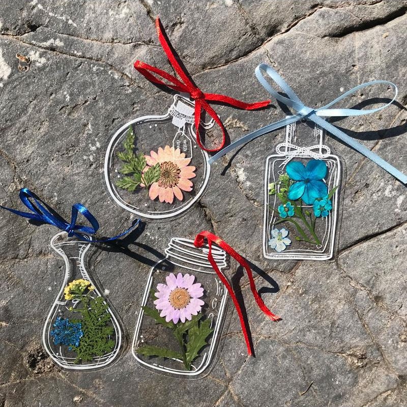 Dried Flower Bookmarks Set