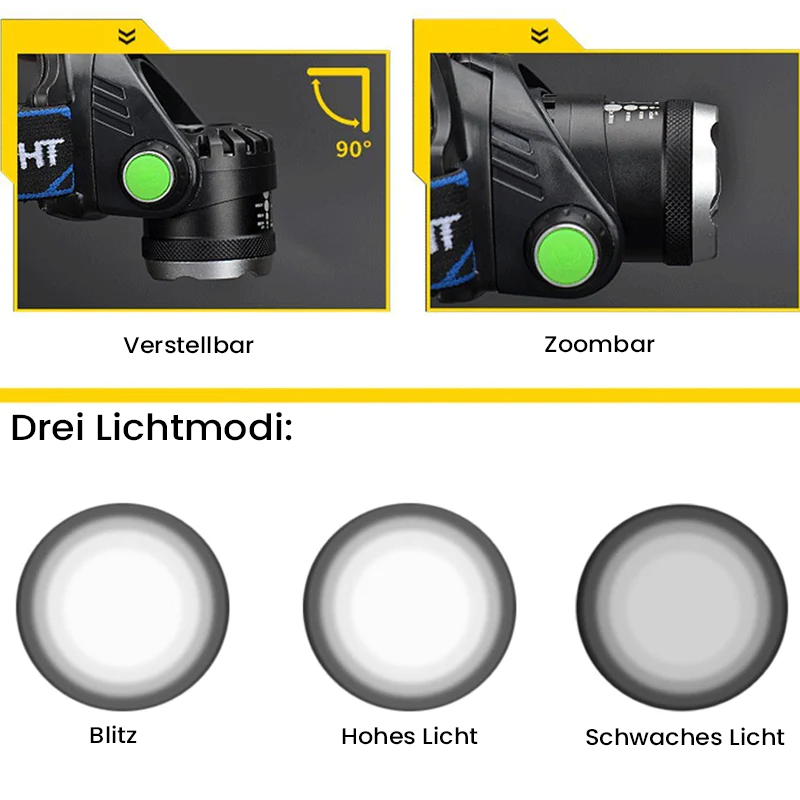 Sporty shimmering spotlights for the outdoors