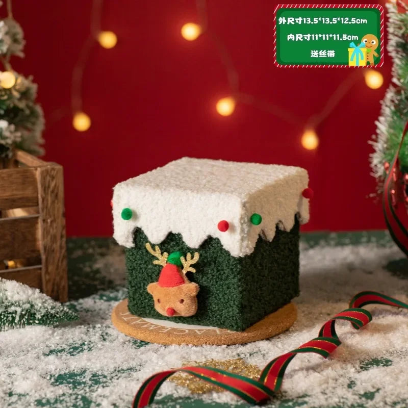 Kerstcadeaudoos met Appelontwerp – Stevige Geschenkverpakking met Feestelijke Vorm