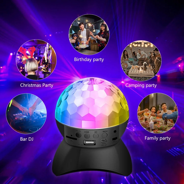 Home LED Magic Ball Lights Bounce Ambient Lamps Room Sound Lights Balls, Color: Charging Model Black (RGB Colored 5W)