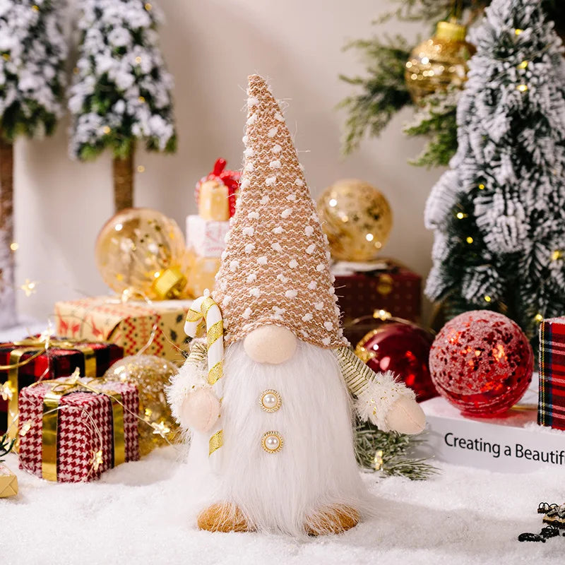 Gloeiende Gnome Kerstboomversiering – Handgemaakte Decoratie met Warm LED-licht